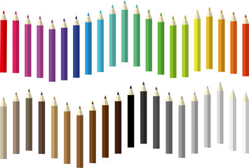 色鉛筆　カラーグラデーション