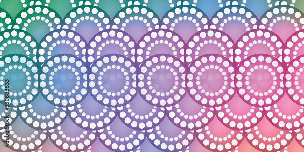 Poster abstract geometric pattern by the points circles