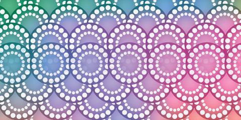 Abstract geometric pattern by the points circles
