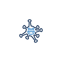 Icon Thin line blue color , Coronavirus icon set for infographic or website. New epidemic (2019-nCoV). Safety, health, remedies and prevention of viral diseases. Isolation. Vector illustration graphic
