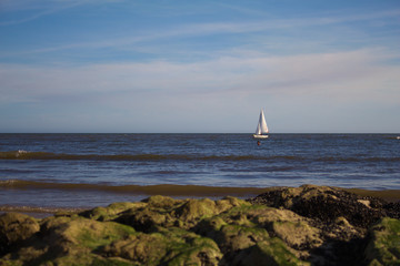 sailboat at sunset