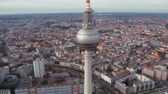 berlin center city aerial view