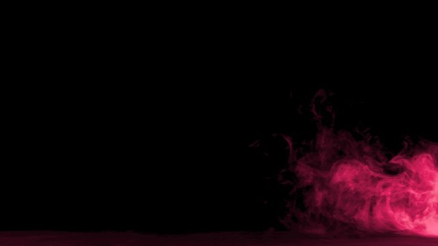 red smoke black background verses developing smoke with alpha channel 4K resolution.