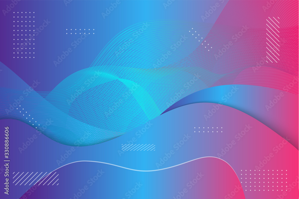Poster abstract background design. fluid flow gradient with geometric lines and light effect. motion minima