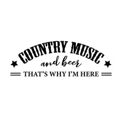 Country music and beer
