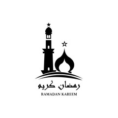 islamic mosque logo vector icon template