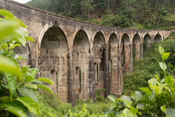 Fototapeta na wymiar The Nine Arch Bridge also called the Bridge in the Sky.It is a viaduct bridge and one of the best colonial-era railway construction in Sri Lanka.
