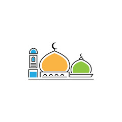 islamic mosque logo vector icon template