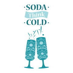 Simple mandala lettering design for elegant glass design. Vector