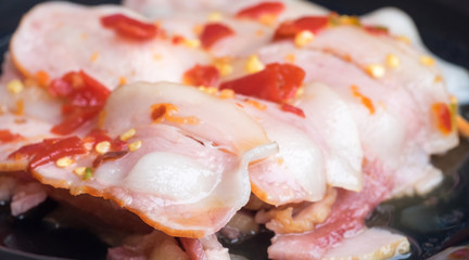 Bacon in Spicy Dipping Sauce