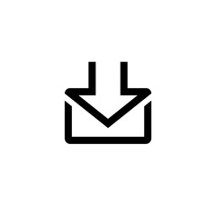 Mail vector icon on a white background.