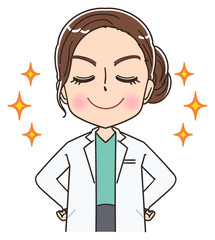 美容 脱毛 ドクター 医者 研究員 美人 きれい 皮膚科 白衣