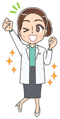 美容 脱毛 ドクター 医者 研究員 美人 きれい 皮膚科 白衣