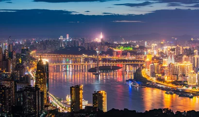 Foto op Plexiglas Night view of Chongqing Architecture and urban skyline.. © 昊 周