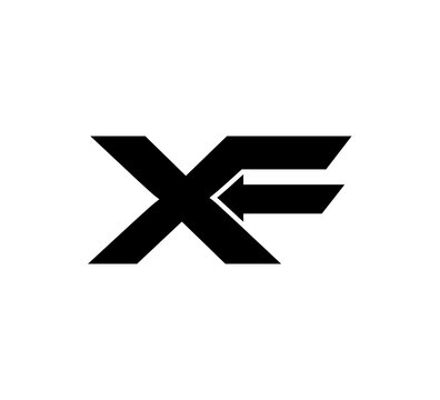 Initial 2 letter Logo Modern Simple Black XF
