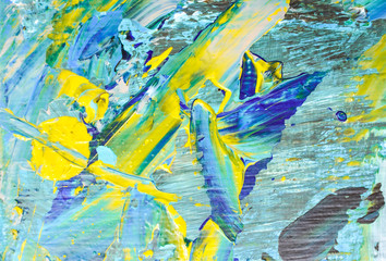 Abstract art, colorful oil paintings on canvas are beautiful, modern art Contemporary art. 