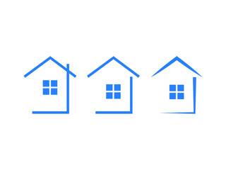 Home logo. Vector house, building icon. Stock illustration