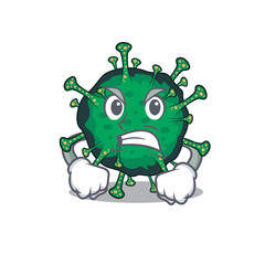 bat coronavirus cartoon character design with angry face