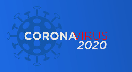 Novel Coronavirus 2019-nCoV with Blue Background