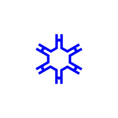 Hexagon technology logo. Letter h icon