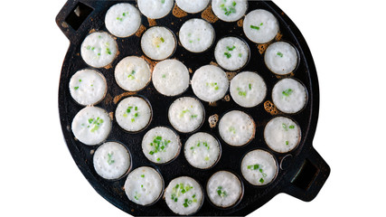 Coconut-Rice Hotcakes. Thai Dessert