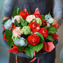 nice bouquet in the hands