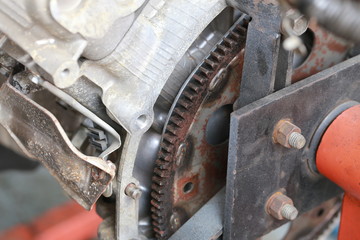 Race car's engine details