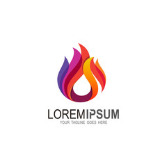 Fire logo ,Logo and Abstract web Icon and fire vector identity symbol. Modern logotype icon