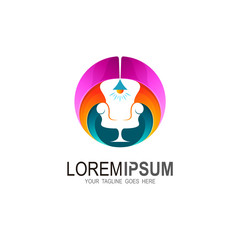 Furniture logo with colorful design,  Seat logo