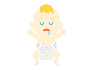 昼寝している白人の赤ちゃん