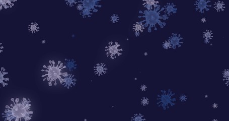 Coronavirus cells COVID-19 Infectious disease. Fast transmission of disease. High concentration of coronavirus. 3D rendering 3D illustration