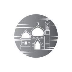 islamic mosque logo vector icon template