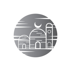 islamic mosque logo vector icon template