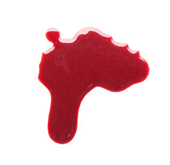 Blood spot on white background