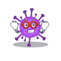 Naklejka premium A picture of bovine coronavirus in a Super hero cartoon character