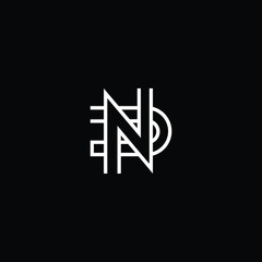 Obraz premium Minimal elegant monogram art logo. Outstanding professional trendy awesome artistic ND DN NP PN initial based Alphabet icon logo. Premium Business logo White color on black background