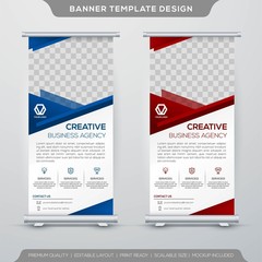 set of business roll up banner template