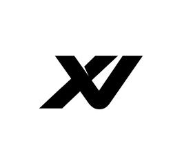 Initial 2 letter Logo Modern Simple Black XV