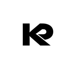 Initial 2 letter Logo Modern Simple Black KR
