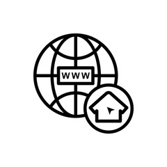 Website Line Vector icon Illustration.