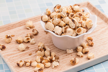 Delicious popcorn made from corn