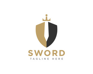 Sword Logo Icon Design Vector