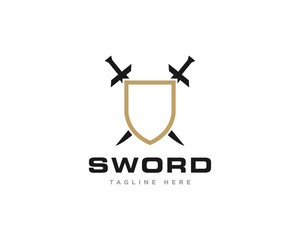 Sword Logo Icon Design Vector