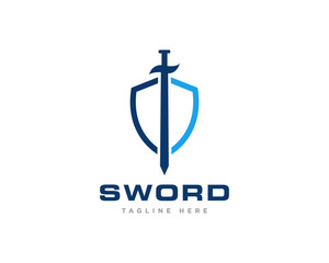 Sword Logo Icon Design Vector