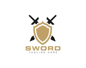 Sword Logo Icon Design Vector