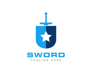 Sword Logo Icon Design Vector