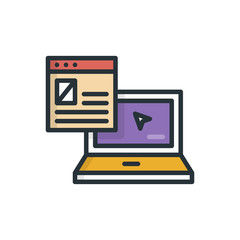 Software Filled Outline Vector icon Illustration