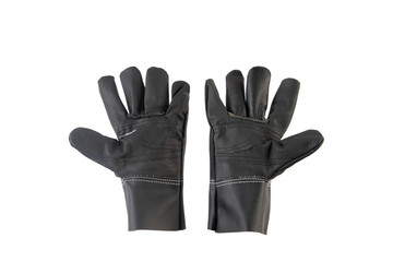 black gloves isolated on a white background