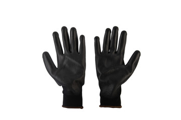 black gloves isolated on a white background