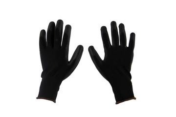 black gloves isolated on a white background